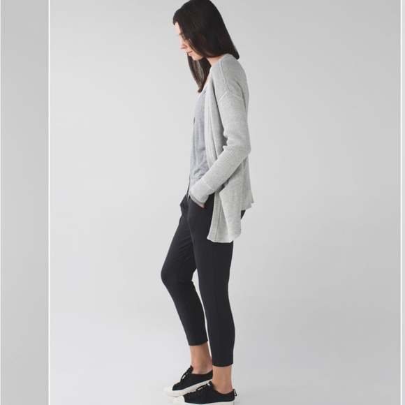 Lululemon Vestigan Heathered Grey Heathered Angel Wing Cashmere Blend Cardigan 8 - Picture 4 of 8